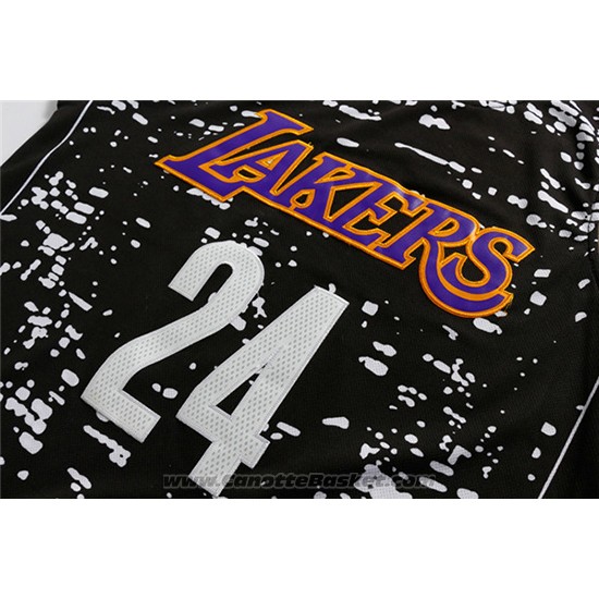 Maglia Luci Della Citta Los Angeles Lakers Kobe Bryant #24 Nero